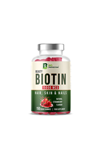 BIO PROTECTION Beauty Biotin, 150 Veggie Gummies, Supports Healthy Hair
