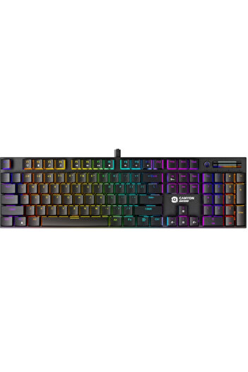 CANYON Tastatura Cometstrike TKL GK-55, Cu fir, USB, iluminat RGB (Negru)