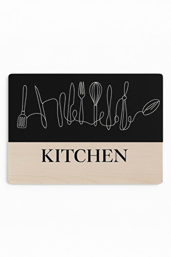 Jenisa Glass Cutting Board Non-Slip Base 30X20Cm - Black