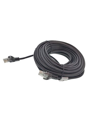 SOHO Internet Extension and Power Cable, 15 m, 2 x RJ45, AWG 26, 100MHz, Cat. 5e, Black