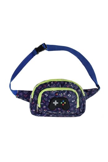 OEM Multicolor Waist Bag with 2 Compartments, Dimensions 20x4x15 cm and Zipper