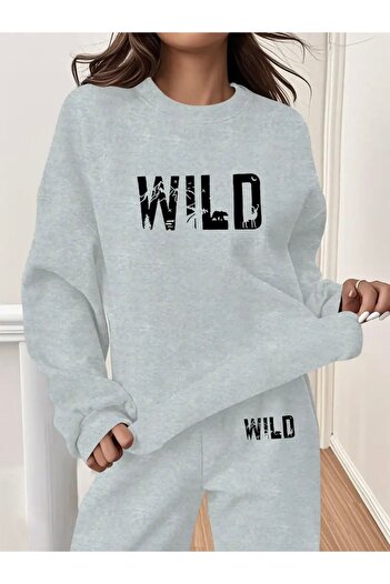 FUFLUNS WILD PRINTED OVERSIZE UNISEX ΣΕΤ ΦΟΡΜΑΣ ΚΑΤΩ/ΕΠΙΣΤΡΩΜΑ ΠΟΔΗΛΑΤΟ