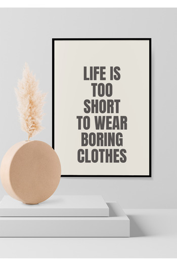 Funzee Fashion Themed Poster for Bedroom & Dressing Room - Humorous & Inspirational Wall Decor- Frameless