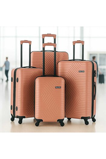 Falcon ABS 4 Piece Luggage Set 32 28 24 20 Inch Trolley Bag with 360 Spinner Wheels Hard Shell