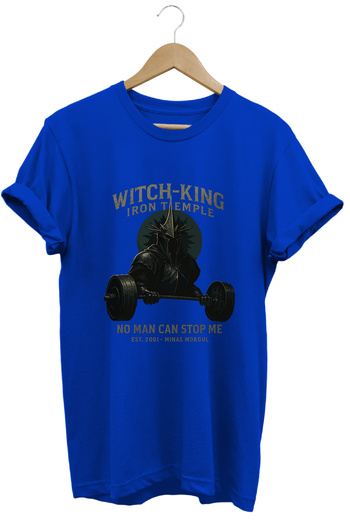 remonz Witch King Gym LOTR Regular Fit 100% βαμβακερό μπλουζάκι με μαλακή υφή
