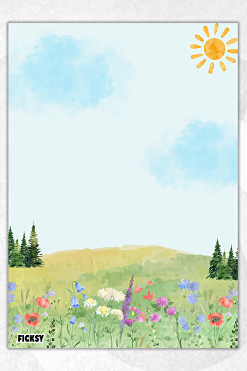 Ficksy Flower Note Paper - A5 Size - 50 Sheets - Notepad - Memopad - Memo Pad - to Do List - Notebook