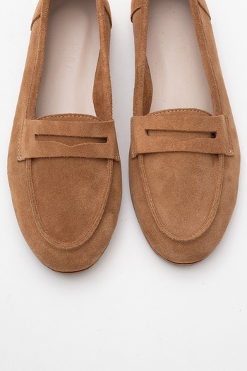 LuviShoes TORY Земляний замш Натуральна шкіра Жіночі лофери