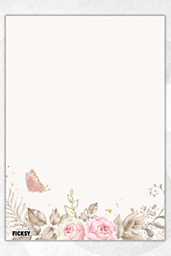 Ficksy Flower Note Paper - A5 Size - 50 Sheets - Notepad - Memopad - Memo Pad - to Do List - Notebook