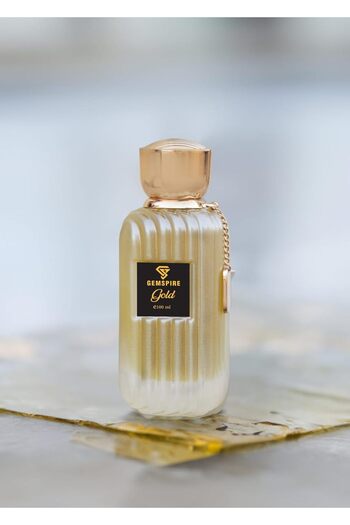 GEMSPIRE Gold Eau de Parfum – Amber Floral Unisex Fragrance Long-Lasting Oil-Based EDP for Men & W