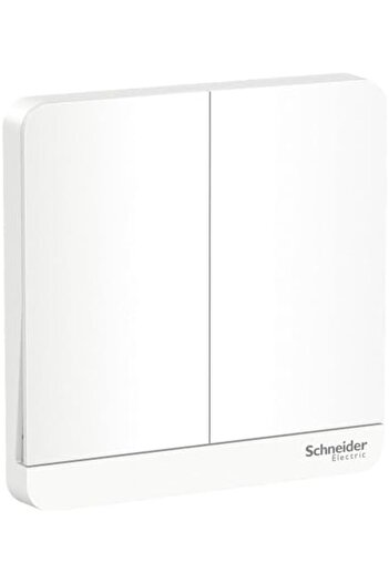 Schneider Electric E8332L1_WE AvatarOn White - 1-way plate switch 2 gang - 16AX - White