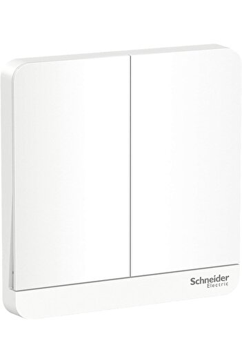 Schneider Electric E8332L1_WE AvatarOn White - 1-way plate switch 2 gang - 16AX - White