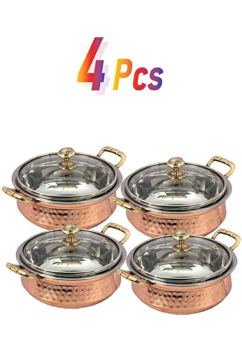 Bin Shihoun Bin Shihon 4 High Quality Hammered Copper Serving Pot 7inch