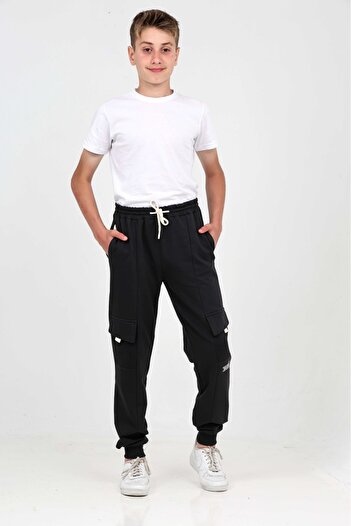 Toontoy Boy's Cargo Pocket Tracksuit Bottom