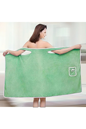ORGANICYOU Chengdu 1Pcs Women's Luxury Soft Absorbent Bathrobe - 300g/ ㎡   Cute Button with Thick Plush Bathrobe