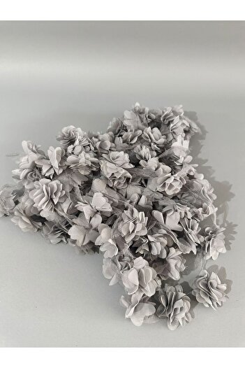 edalle Lazer Kesim Çiçek Süsleme Paketleme Malzemesi Tekstil Tasarım Yapay Çiçek 1 Metre 12-13 Adet Çiçek