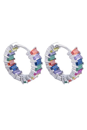 Bijuteria SORELLY Cercei Argint Eternity cu Pietre Multicolore