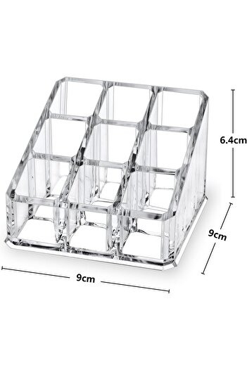 Generic Lipstick Lip Gloss Organizer,Small Clear Acrylic Compact Essential Oil Rollerball Perfume Holder