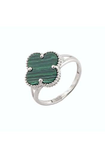 Bijuteria SORELLY Inel Argint Floare cu Malachit 1 cm / 11