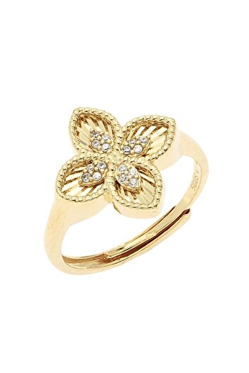 Bijuteria SORELLY Inel Argint Floare cu Striatii