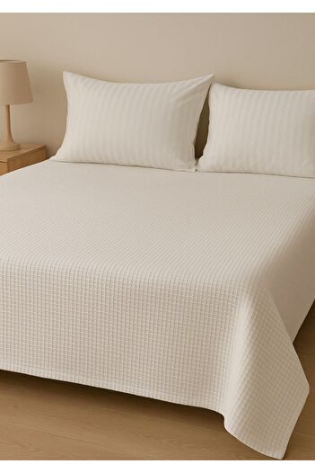 POYFAM Single 100% Cotton Waffle Pique Hotel Type