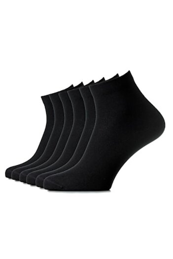 OEM Set 6 pairs short seamless combed cotton socks, 41-43, black