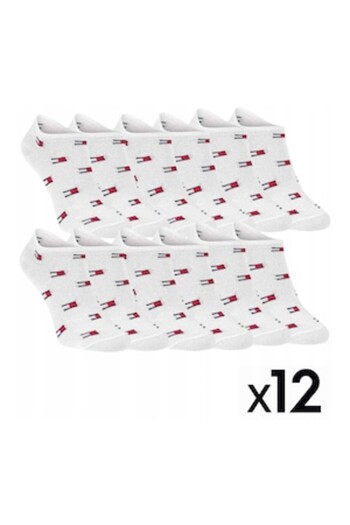 Tommy Hilfiger Short Socks 12 Pairs White 36-41