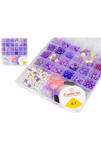 REBELS Purple bead and clasp jewelry making set