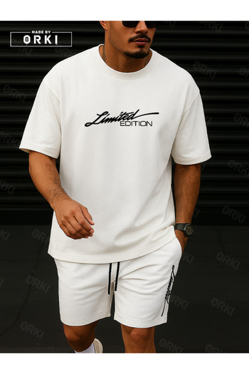 EFFRENATU Orki Limited Edition – Oversize White T-Shirt & White Shorts Combination