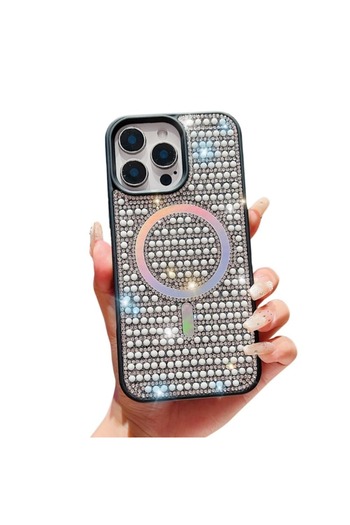 Generic Shining Star and Pearl Diamond Magsafe Phone Case Random Color - iPhone 15