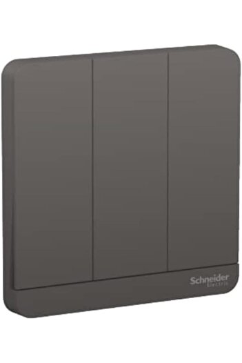 Schneider Electric AvatarOn, 3 switches, 16AX, 250V, 2 way, Dark Grey