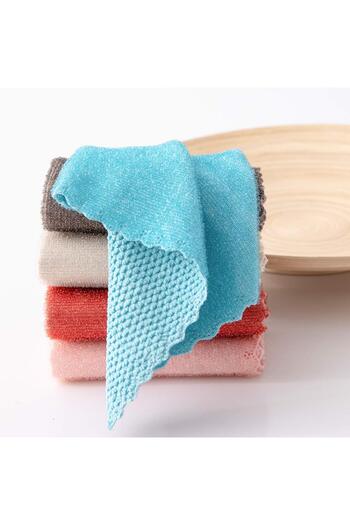Ekostem Microfiber Wire Kitchen Cleaning Cloth - Double Sided Cloth - Tough Dirt Carpet Sofa Scrubbing 30*30 cm (3 Pieces)