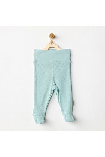 Budi Andywawa AC24706 Jacquard Baby Pants with Booties Green