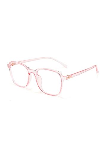 GERICOM Clear Lens Glasses with Blue Light Blocking, Anti-reflective, Square, Transparent Pink