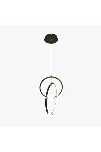 Vooltex Modern circular chandelier, luxurious black color, from Voltex, size 40 + 30 cm, 3 lights