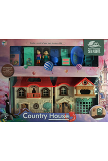 Toybox Kids Doll House Playset With Plastic Furniture And Dolls For Kids