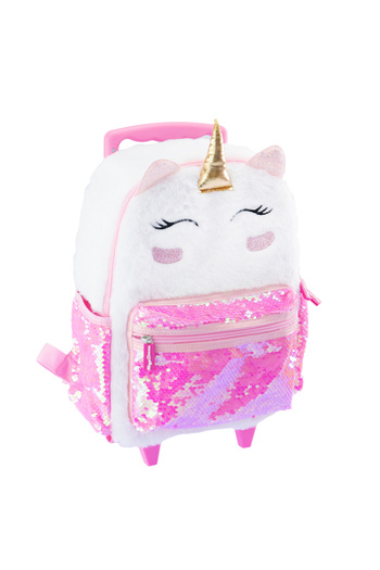 NİCE Ghiozdan troler fetiță Girabrilla – Unicorn Magic, cu paiete reversibile și roți rezistente