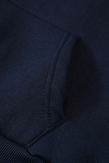 VBSVİBES Unisex Oversize Hooded Winter Good Vibes με μοτίβο γάτας με στάμπα με κουκούλα - Navy Blue