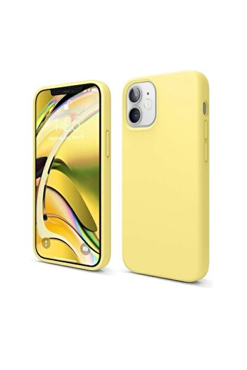 Bibilel Soft Silicone Protective Case for iPhone 12 Mini, Yellow