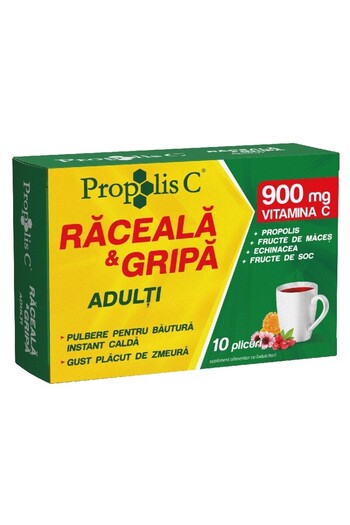 Fiterman Propolis C Raceala si Gripa Adulti 10 Plicuri