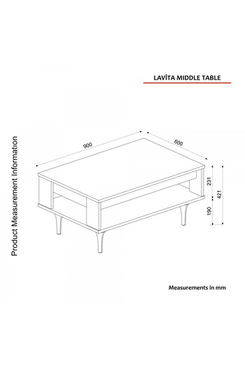 SAHABA Lavita white coffee table
