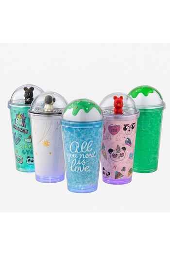 peanelife All You Need Is Love Themed Glass with Lighted Straw