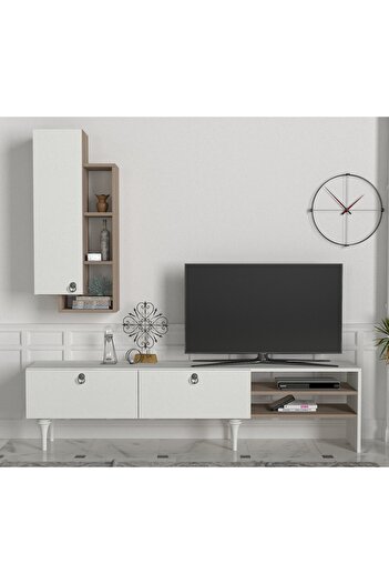 SAHABA Lavita TV table, white and gray