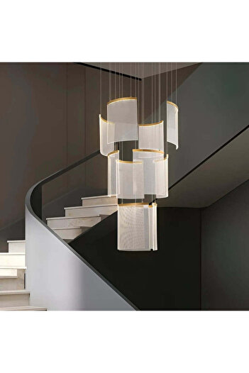 Alista Home Candelabru Cristal LED 60W Alduino Auriu, 80 cm