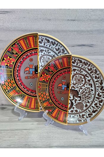RiverWorld River World 12 Piece 6 Person Porcelain Cake and Serving Plate Set Wns Series