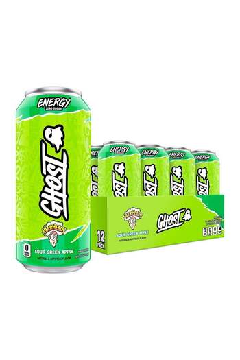 Ghost Energy Drink Warheads Sour Green Apple 473 ml Pack Of 12
