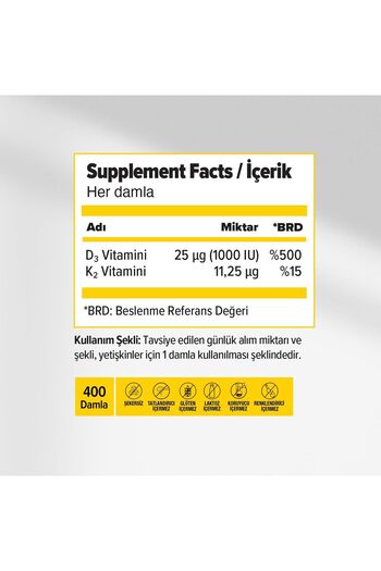 Orzax Ocean D3K2 Damla 3 Pcs Set of 2 (Total 6 Pcs 20ml)