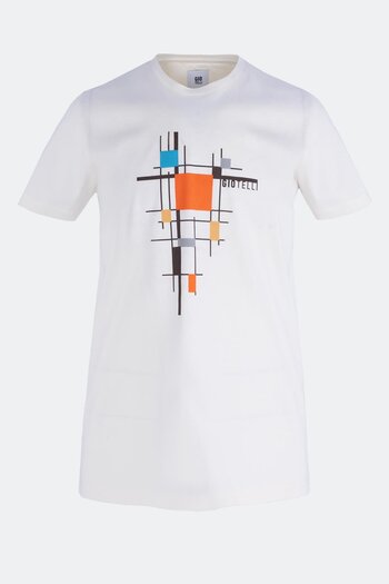 Sabri Özel Printed Crew Neck Men's T-Shirt Ecru