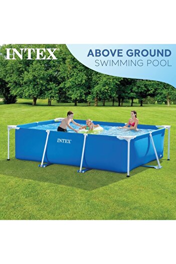 Intex Rectangular Frame Pool - 260x160x65cm Blue Above Ground Swimming Pool