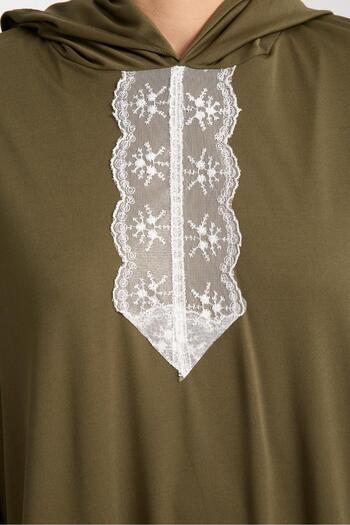 AKPİYYER One Piece Dress with Cap and Lace for Women Prayer