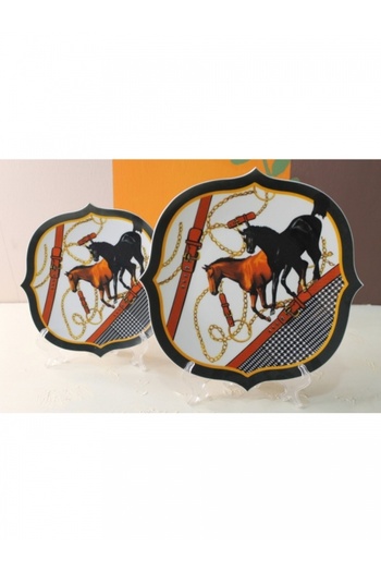 RiverWorld River World 12 Piece Porcelain Cake and Serving Plate Set for 6 People Hpd Series